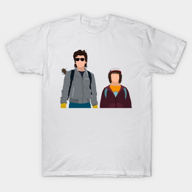 Stranger Things Dustin and Steve Fanart T-Shirt by senaeksi